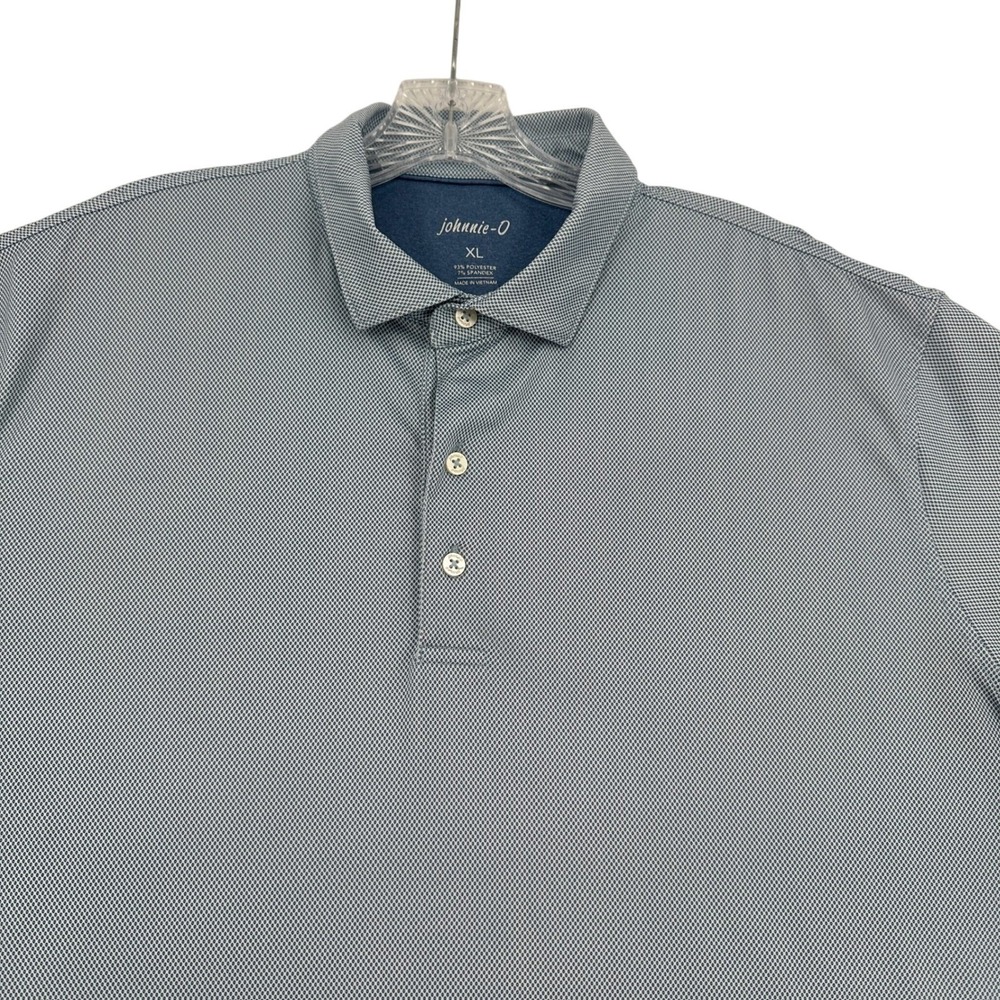 johnnie-O Poe Polo Shirt Mens XL Golf Lake Blue Performance Lightweight Sports - Picture 3 of 8